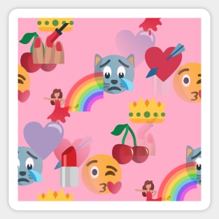 girly pink emoji Sticker